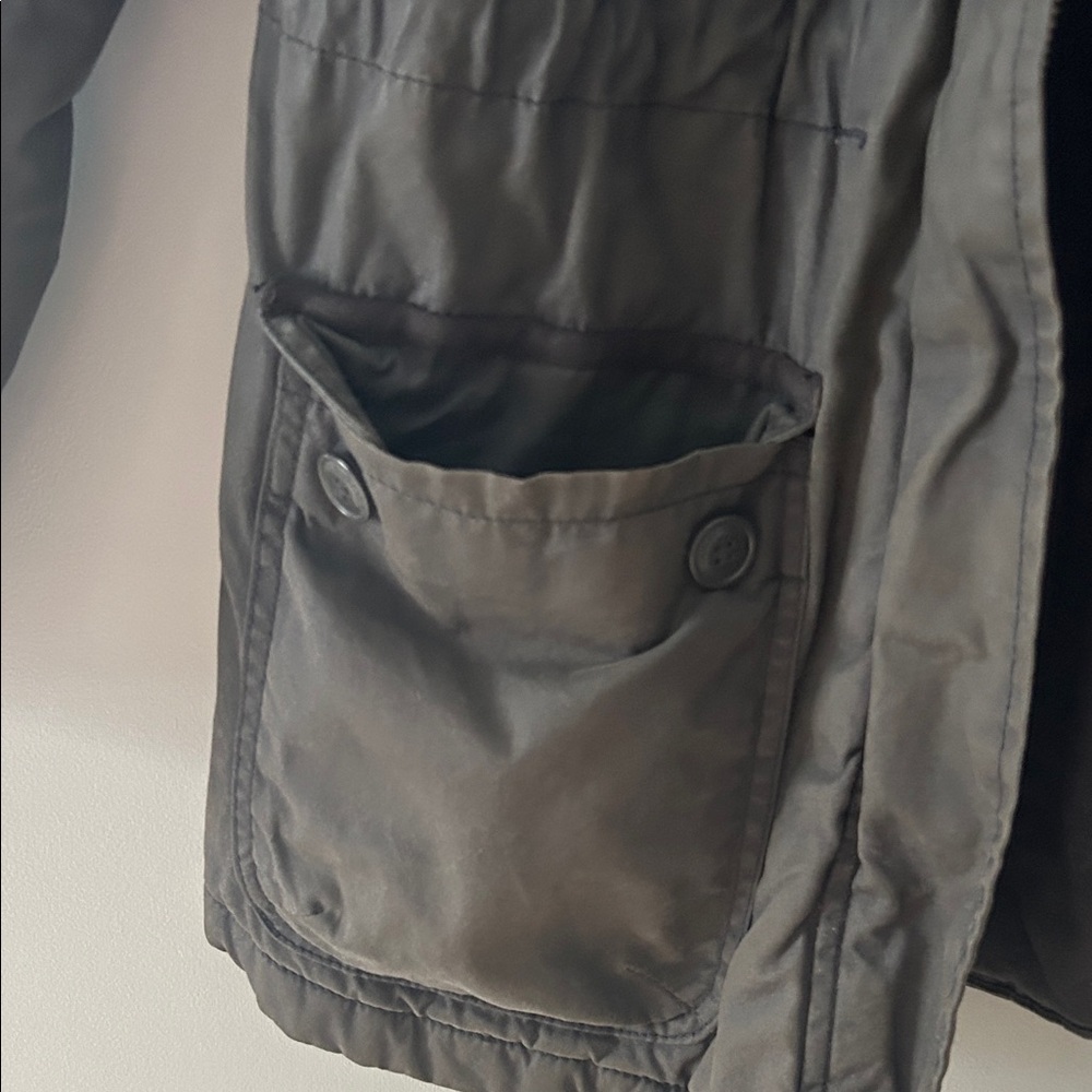 American Eagle Outfitters Dark Utility Jacket with Sherpa Lining - Picture 3 of 5